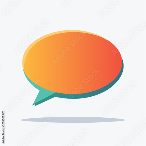 Speech Bubble Icon with Gradient Colors
