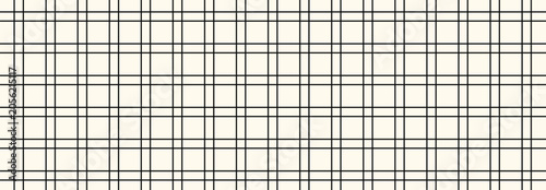 Картината върху платно Abstract Geometric Seamless Pattern with Black Line Art Plaid Grid, Minimalist M