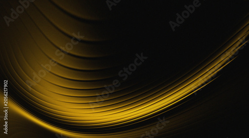 luxury gold 3d wave abstract background on black