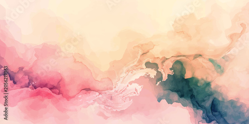 Foto Abstract blue watercolor sky with clouds, smoke and light in vintage grunge text