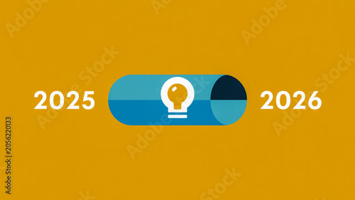 A minimalist slider interface design on a solid yellow background