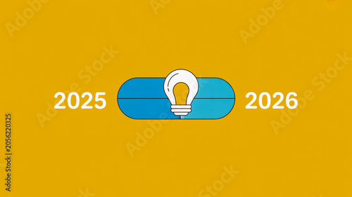 A minimalist slider interface design on a solid yellow background