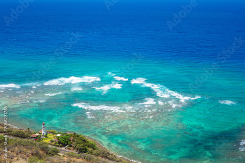 Diamond Head Lighthouse located on Oahu island in Hawaii, United states