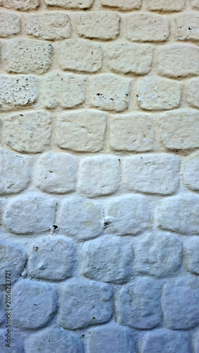 Fotografie White Stone Wall Texture Full Frame Background Natural Masonry Surface Pattern