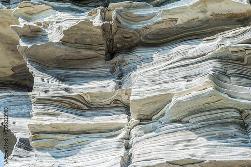 Schilderij op canvas Rock formations along the Havøysund Road in Porsanger, Finnmark, Norway