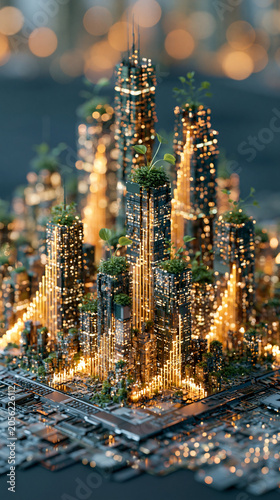 futuristic eco city