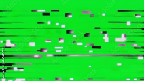 Pixel Block Glitch Green Screen Effect