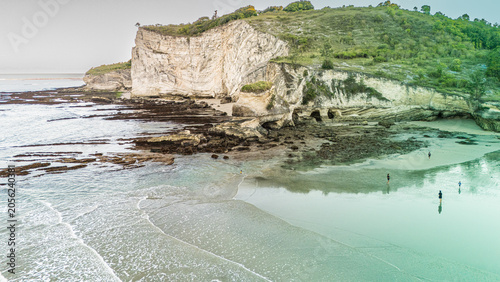Canvas Print It is already late afternoon, but the sun still appears high in the sky, and the
