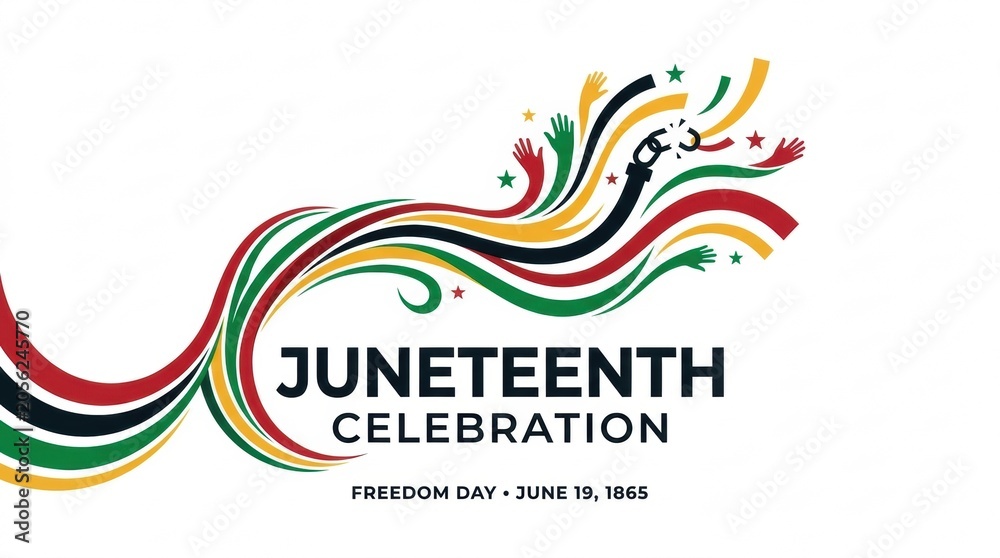 Fototapeta premium Juneteenth celebration freedom day june 19 1865
