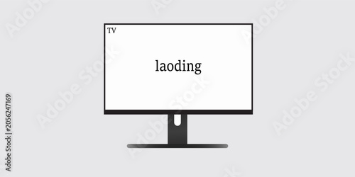 4K TV flat screen lcd or oled, plasma, realistic illustration, White blank monitor mockup. eps10