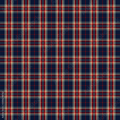 blue red and cream scottish tartan plaid checkered stripe stylish fashion textile flanel skirt jacket cloth print pattern illustration design background