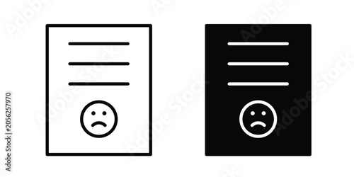 Tableau sur toile Complaint icon black, Stroke line and clipart style bundle