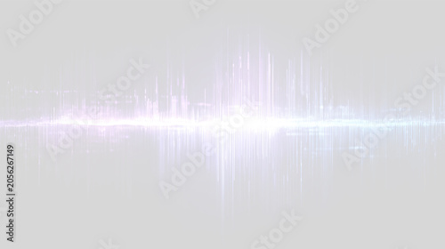 Photos Digital neon sound wave line spectrum audio waveform equalizer abstract futuristic design illustration