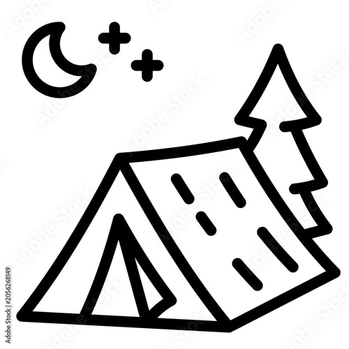 Tent under Stars Icon