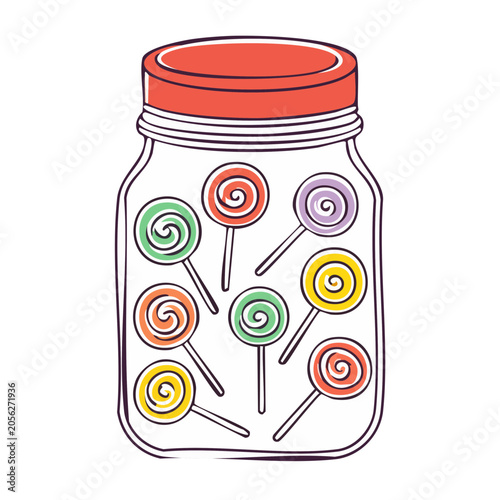 Flat design jar with spice labels vector