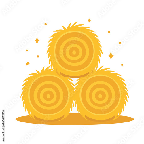 Flat design yellow sun with spiral rays