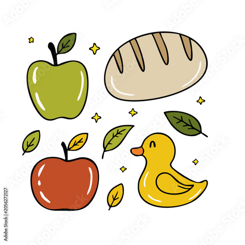 Flat design vegetables set isolated