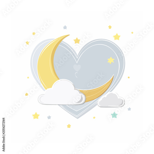 Minimalist abstract brain vector illustration