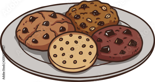 Cookies cartoon vector simple illustration