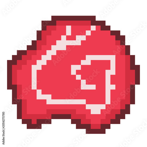 Meat medallion pixel art steak raw beef