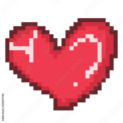 Meat heart pixel art steak raw beef