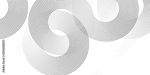 Εκτύπωση καμβά White geometric abstract background overlapping layers on bright space with line effect decoration