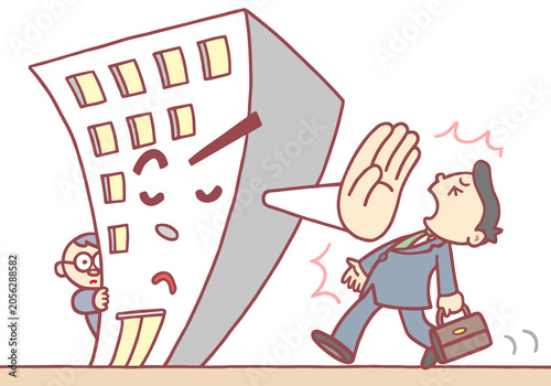 Fotografie 社会問題のイラスト - 出社停止・出勤停止・ロックアウト