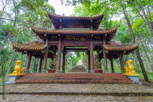 View of Khanh Lam pagoda in Mang Den in Vietnam which is a very famous destination of Quang Ngai