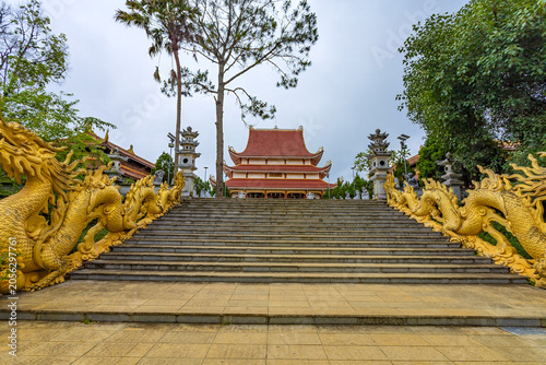 View of Khanh Lam pagoda in Mang Den in Vietnam which is a very famous destination of Quang Ngai