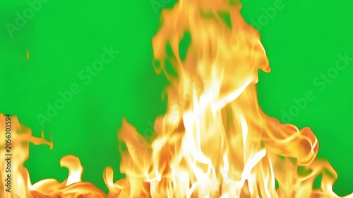 Tall Flame Column Green Screen Overlay