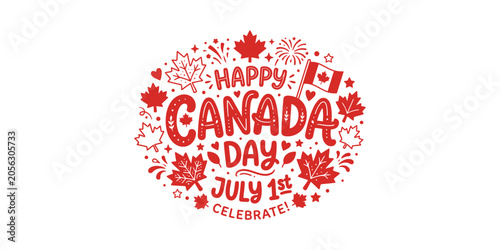 Fotografía Happy canada day celebration graphic