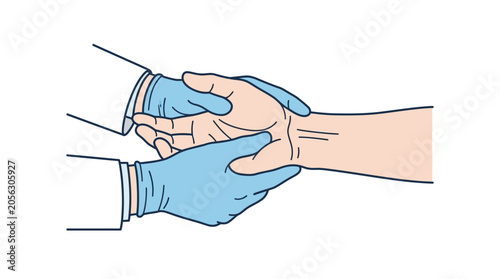 Doctor Examines Wrist Tendon During Medical Checkup