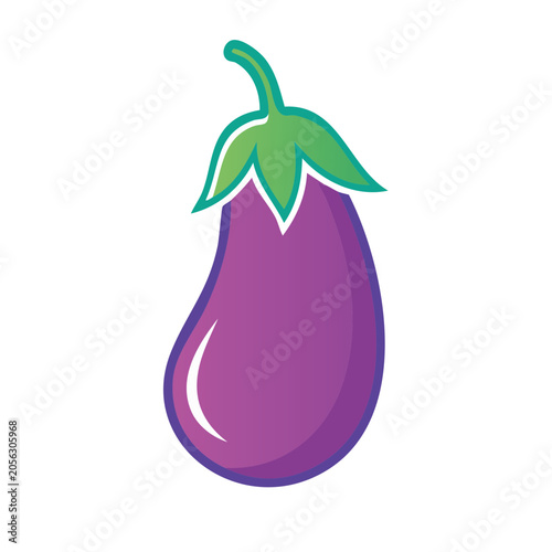 Flat design purple backpack with green straps