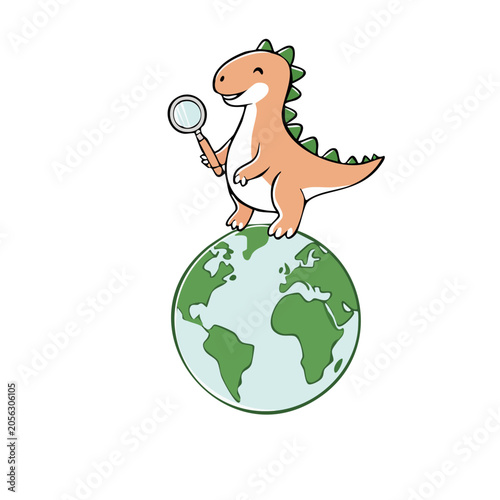 Giraffe head with world map body illustration