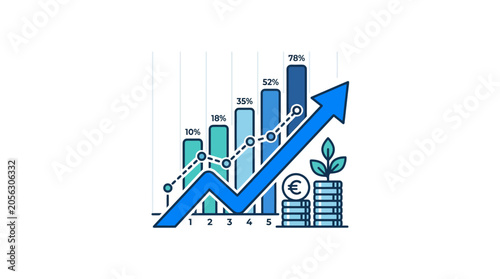 Financial Growth Chart Business Meeting Success Report Strategy
