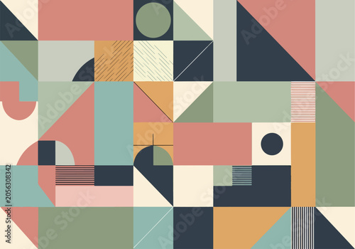 Fotografía Geometric visual symphony crafted through rhythm proportion and creative express