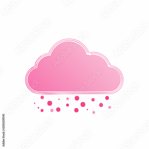 Pink Cloud with Pink Raindrops