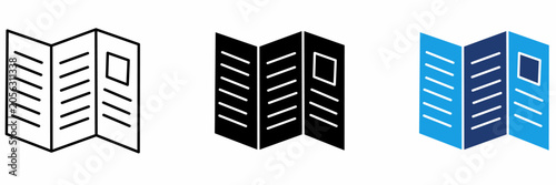 Obraz na płótnie Trifold Brochure Leaflet icon collections