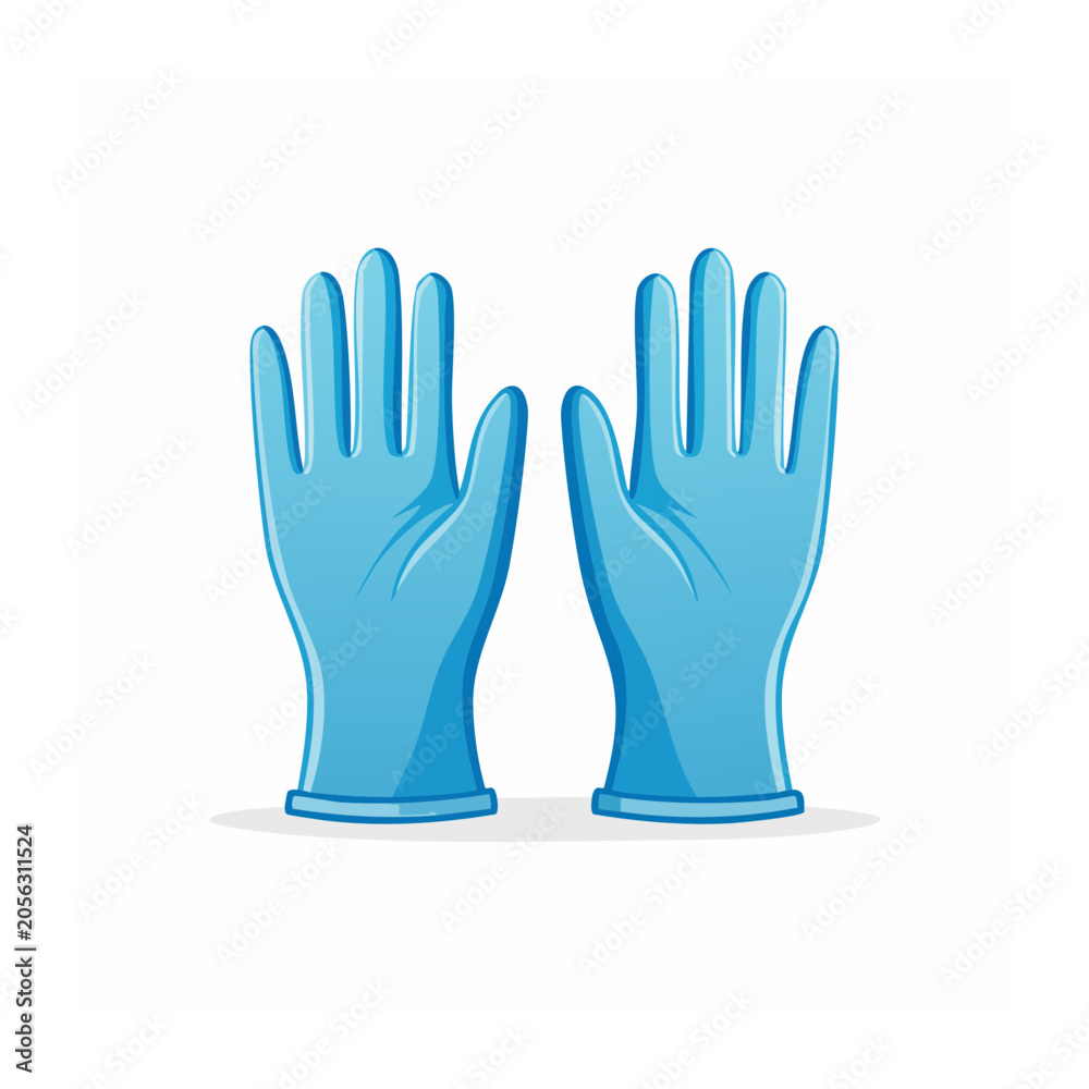 Fototapeta premium Blue protective gloves 3D render