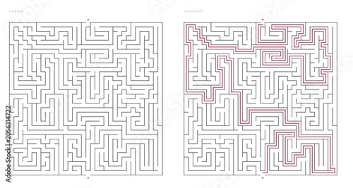 Fun Maze Puzzle for Kids - B1W