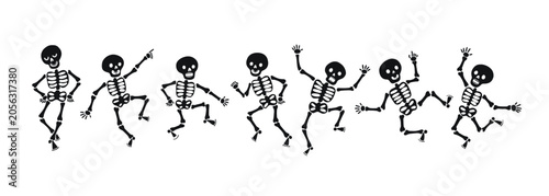 Photography Playful doodle Halloween Skeleton illustration set