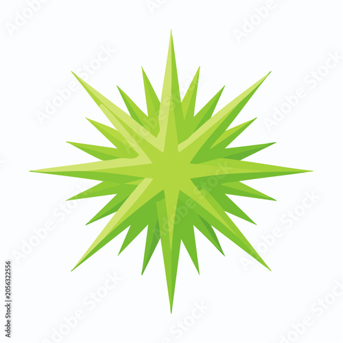 Green Starburst Explosion Graphic