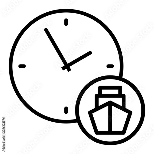 Slika na platnu Arrival time icon vector