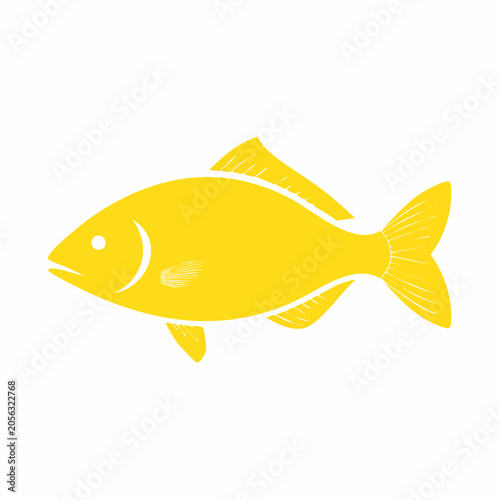 Yellow Fish Silhouette