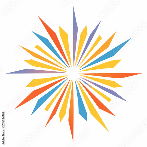 Colorful Starburst Explosion