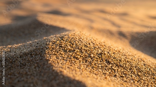 Close Up Macro Shot of Sunlit Sandy Dune Waves
