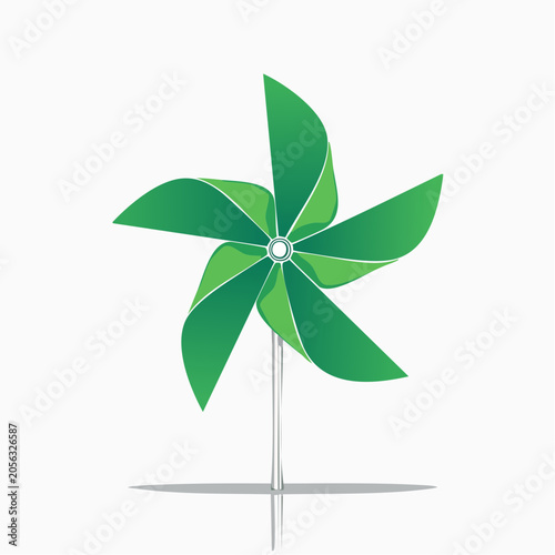 Green Pinwheel Toy