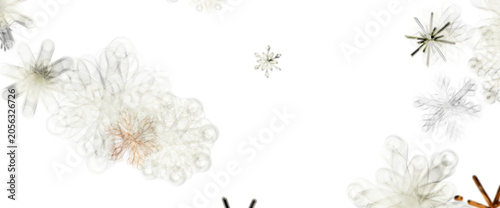 Elegant abstract snowflakes...
