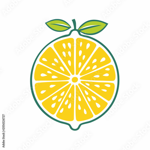 Stylized Lemon Slice Icon