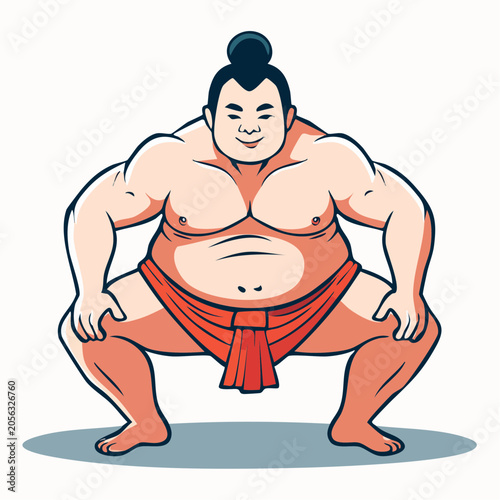 Sumo Wrestler in Traditional Mawashi